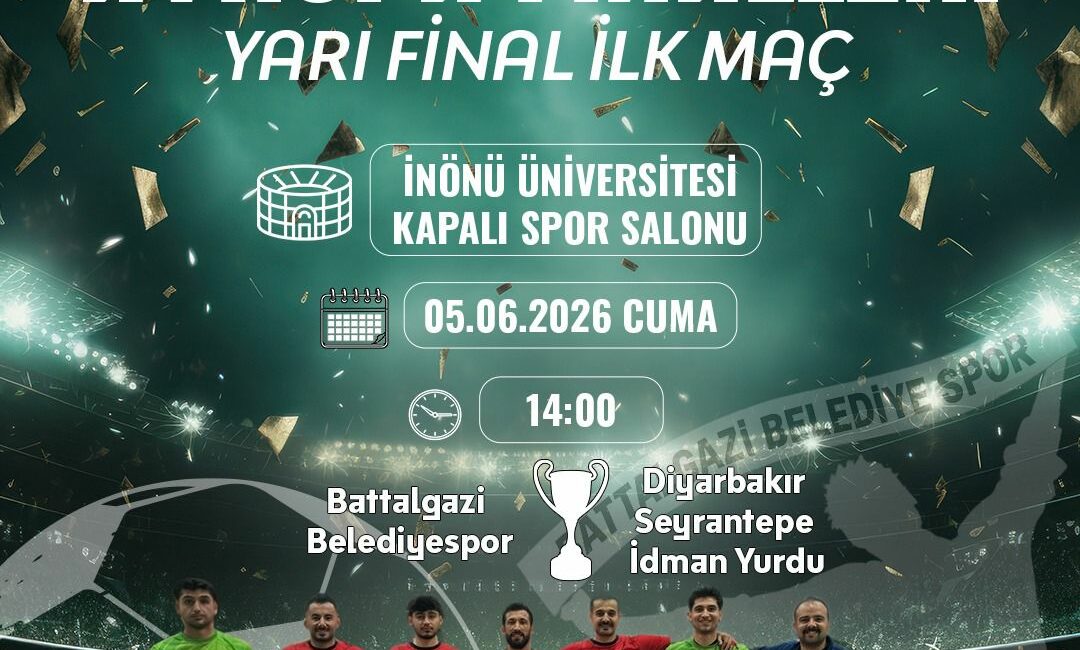 Türkiye Futbol Federasyonu Futsal Ligi’nde yarı finale yükselen Battalgazi Belediyespor,