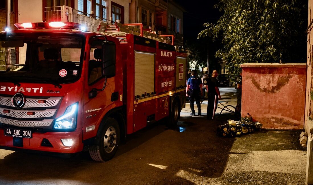 Malatya'da akşam saatlerinde gelen tüp patlaması ihbarı itfaiye ve polisi