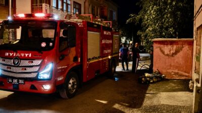 Malatya'da akşam saatlerinde gelen tüp patlaması ihbarı itfaiye ve polisi