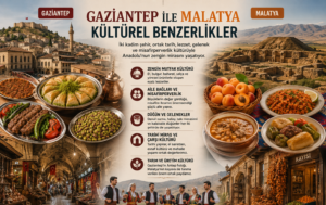 Gaziantep ile Malatya arasındaki kültürel benzerlikler, iki şehrin tarih, mutfak,