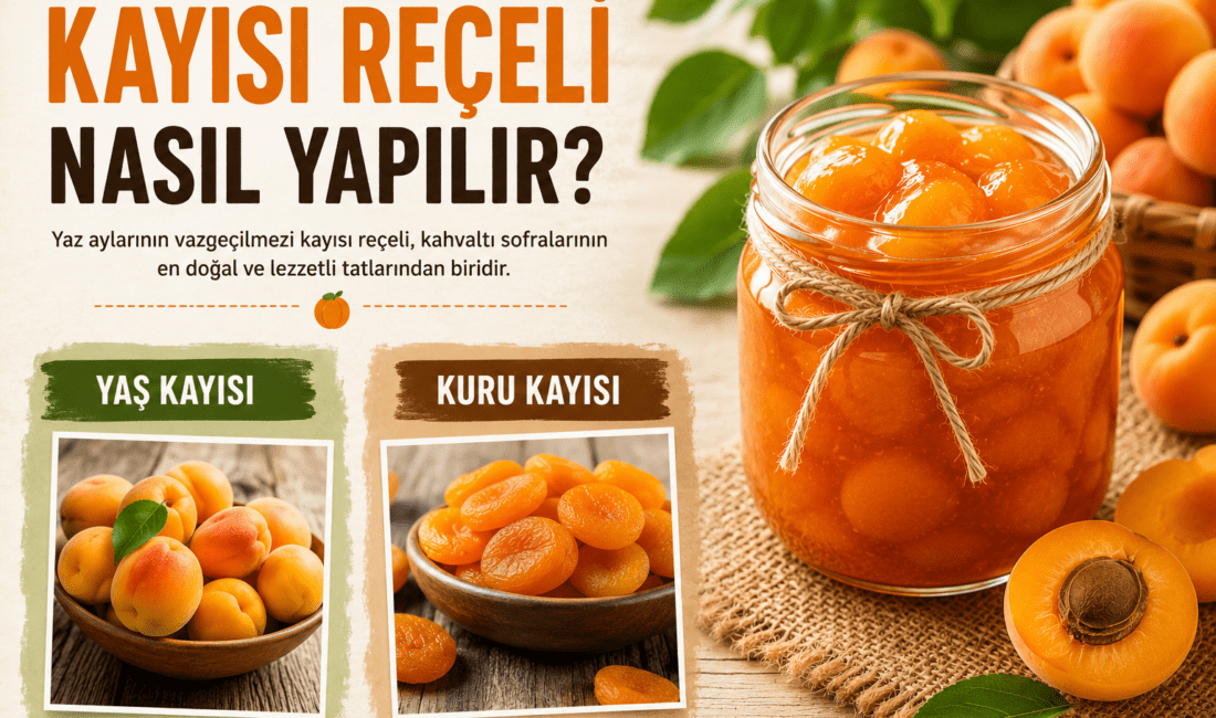 Yaz aylarının vazgeçilmez lezzetlerinden biri olan kayısı reçeli, özellikle kayısı