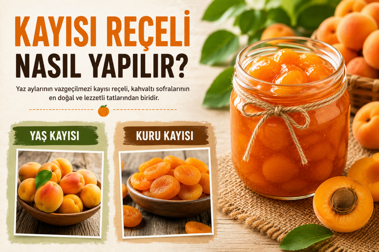 Yaz aylarının vazgeçilmez lezzetlerinden biri olan kayısı reçeli, özellikle kayısı