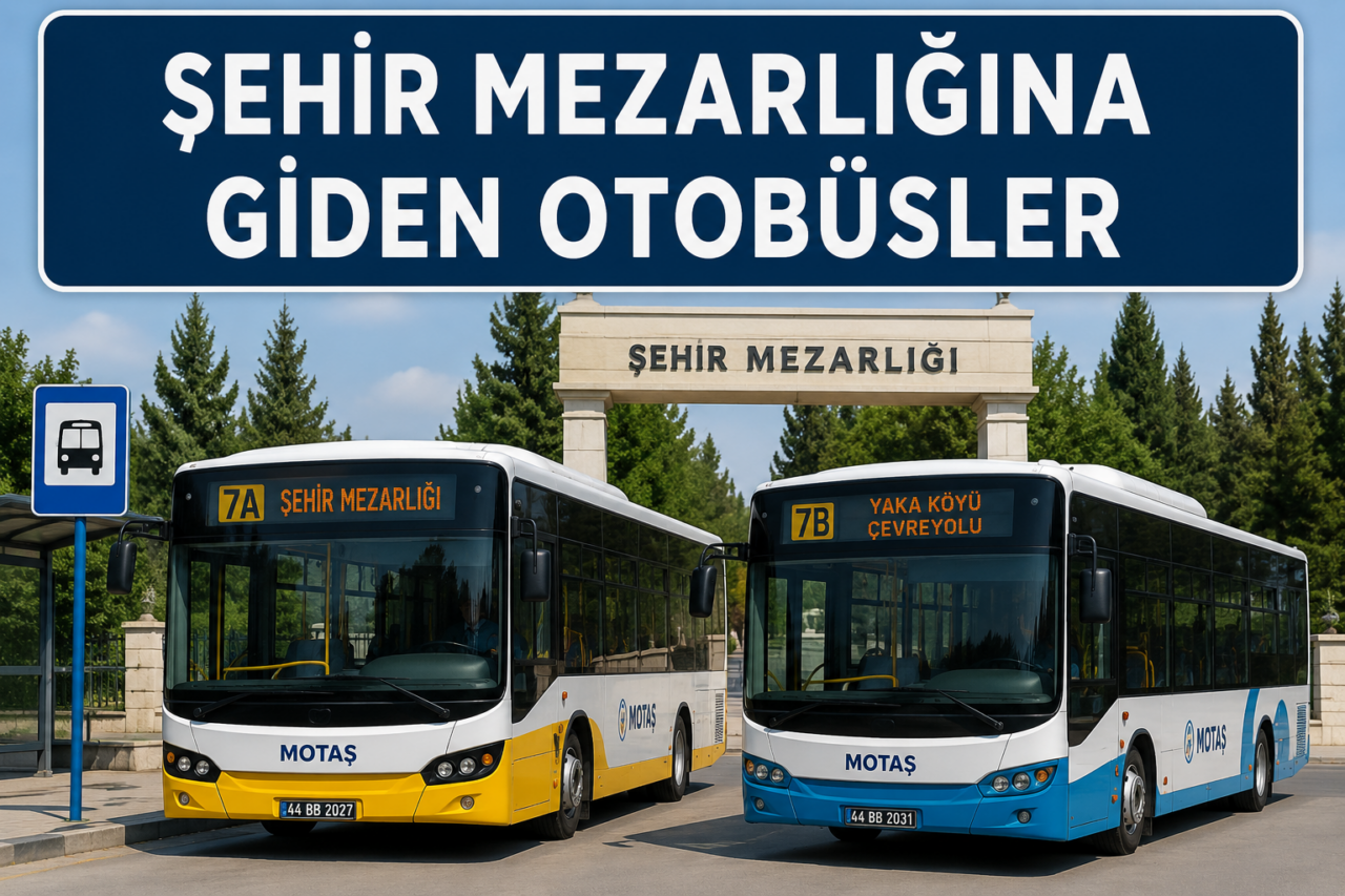 Malatya Şehir Mezarlığı’na ulaşım sağlamak isteyen vatandaşlar için MOTAŞ otobüs