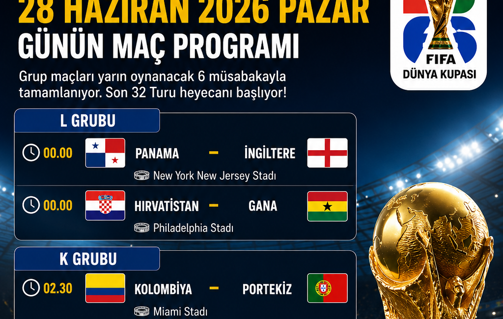 2026 FIFA Dünya Kupası'nda grup aşaması, yarın oynanacak 6 kritik