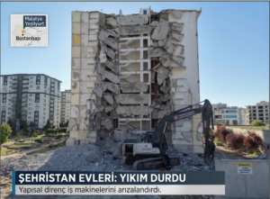 6 Şubat depremleri sonrası orta hasara çevrilen Şehristan Evleri sitesindeki
