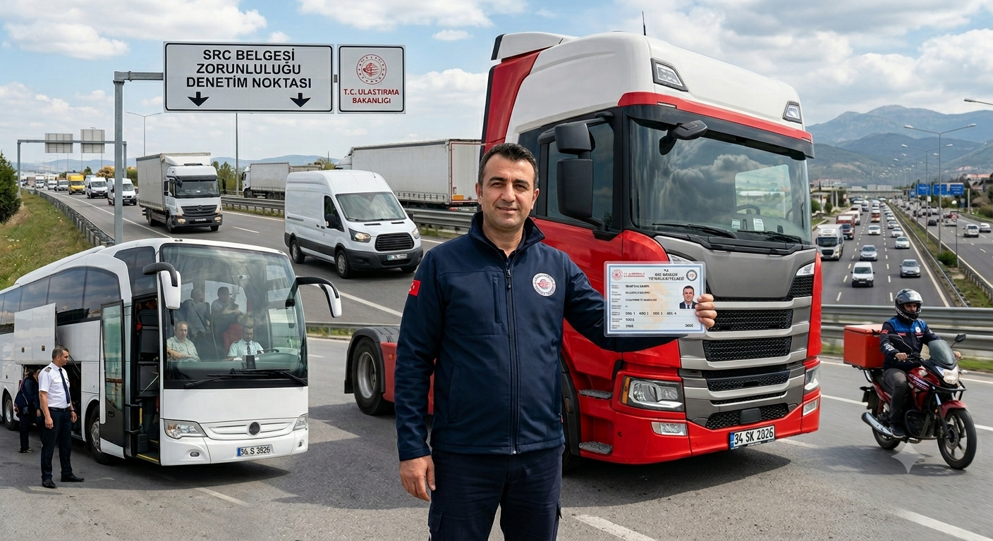 Ticari araç sürücülerinin zorunlu evrakı olan SRC belgesi hakkında merak