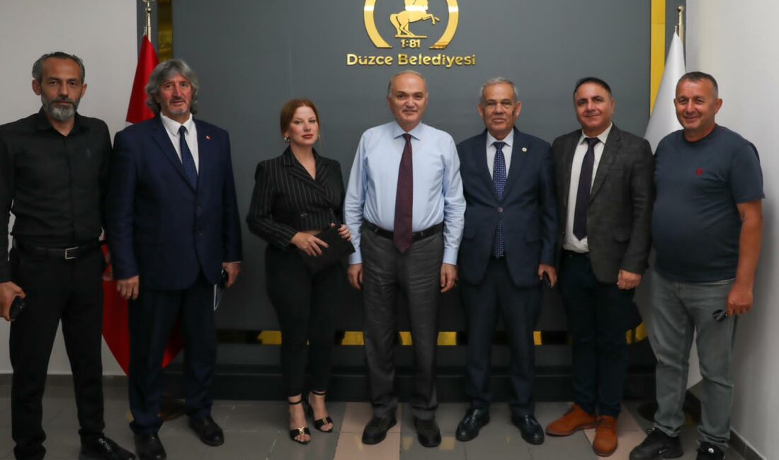 Türkiye Gazeteciler Federasyonu (TGF) heyeti, Düzce'de Vali Mehmet Makas ve
