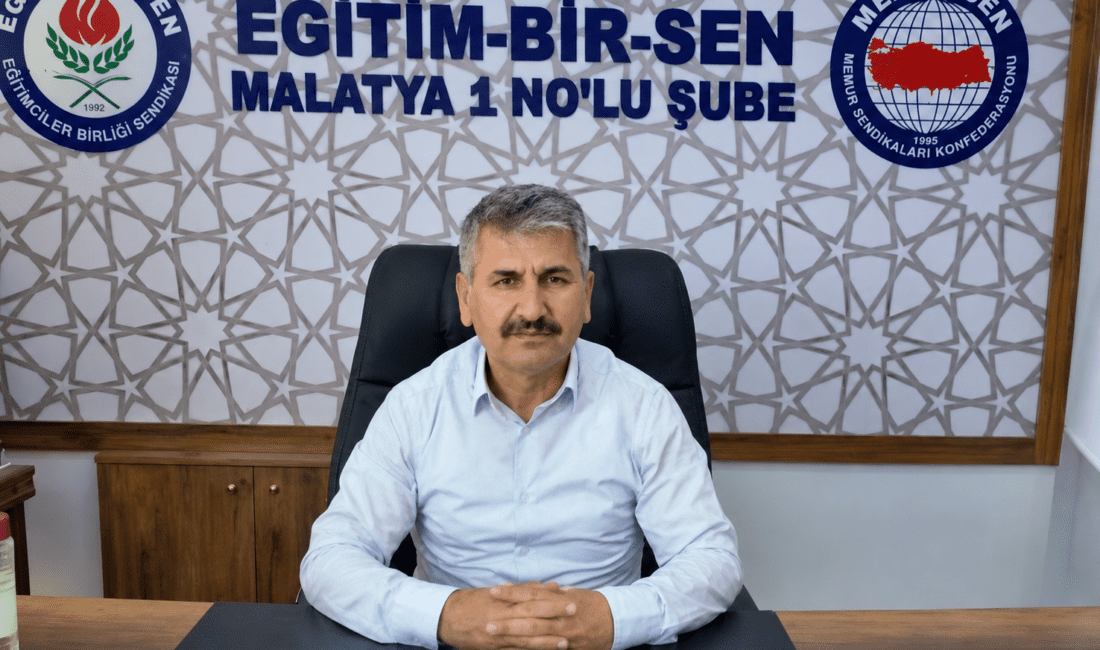Eğitim-Bir-Sen Malatya 1 No'lu Şube Başkanı Hüseyin Söylemez, 2025-2026 eğitim