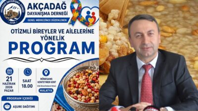 Akçadağ Dayanışma Derneği, otizmli bireyler ve ailelerine yönelik özel bir