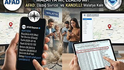 Malatya ve çevre illerde panik yaratan 4.0 büyüklüğündeki deprem, AFAD