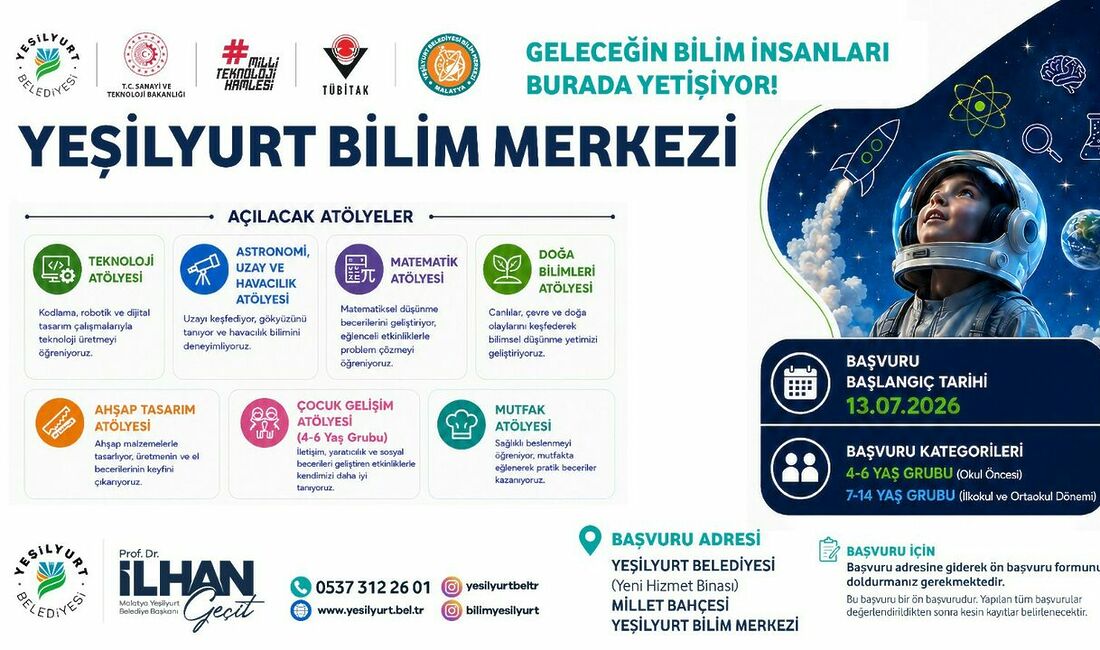  Yeşilyurt Belediyesi, çocukların bilim ve teknolojiyle erken yaşta tanışmasını