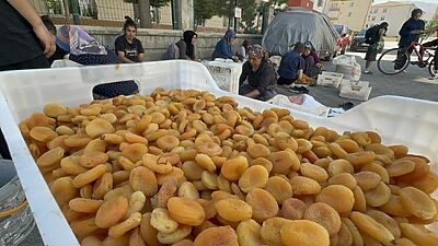 Dünya kayısı başkenti Malatya’da hasat sezonunun açılmasıyla birlikte, mahalle aralarında