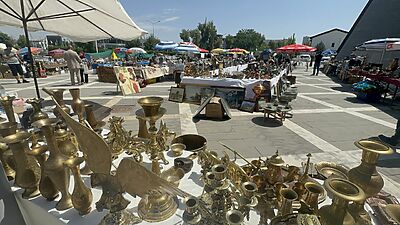 Malatya'da açılan "Geçmişten Işığı Malatya'da Parlıyor" antika sergisinde, 6 farklı