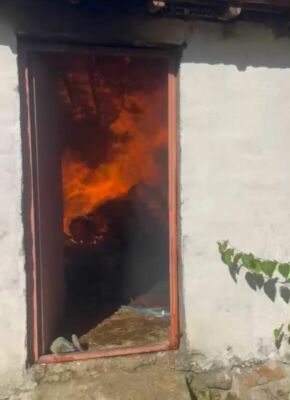 Malatya’nın Doğanyol ilçesine bağlı Gökçe Mahallesi’nde bir saman deposunda çıkan