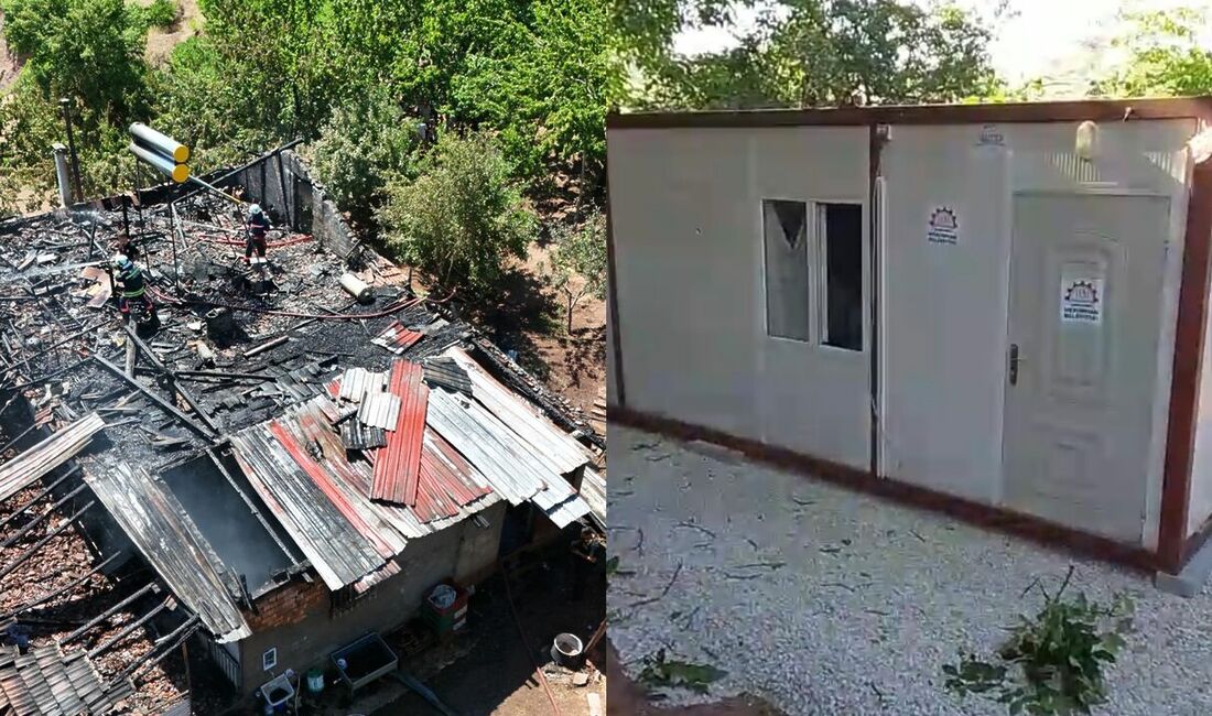 Yangında Evi Kullanılamaz Hale Gelen Aileye Konteyner Desteği Malatya'nın Hekimhan ilçesinde çıkan yangında evi kullanılamaz hale gelen İbrahim
