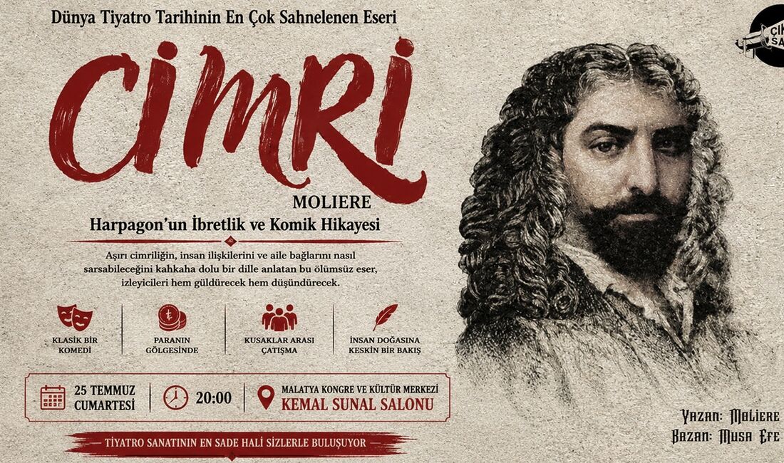 Dünya tiyatrosunun başyapıtları arasında yer alan Moliere'in ölümsüz eseri "Cimri",