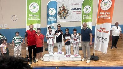 Malatya’da düzenlenen 15 Temmuz Minikler Taekwondo Şampiyonası’na damga vuran Doğuş