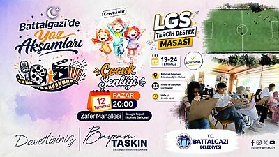 Battalgazi Belediyesi, yaz boyunca çocuklar, gençler ve aileler için spor,