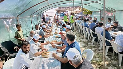 Malatya'nın Darende ilçesinde MİDİDER tarafından düzenlenen 14. Geleneksel Yıkılhan Pilav