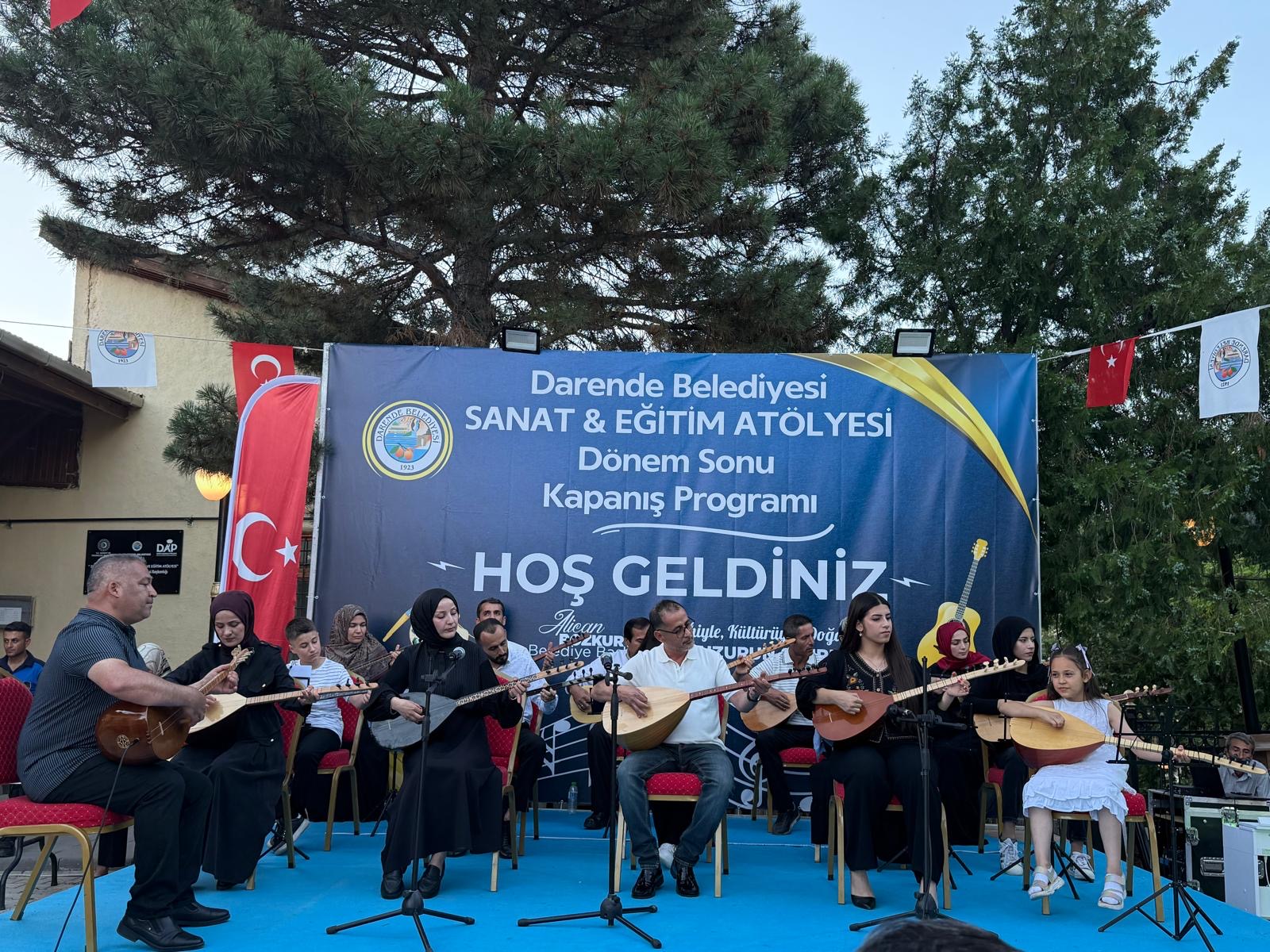 Darende Belediyesi Sanat ve Eğitim Atölyesi'nin dönem sonu programı, restore